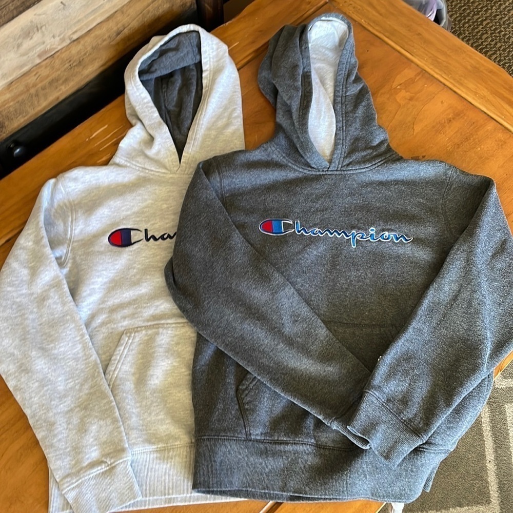 CHAMPION Hoodies Two Count Size Large